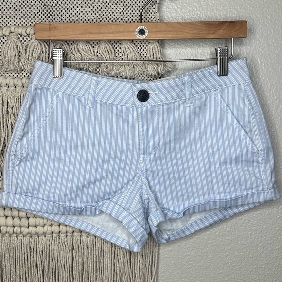 SO Light Blue Striped Shorts - Picture 1 of 5